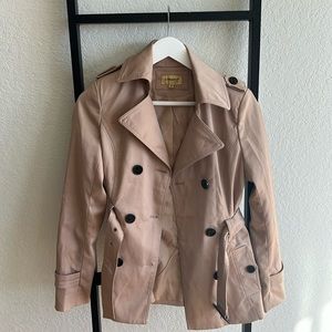 Beige trench coat